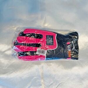 GLOVES, WINTER, WATERPROOF FABRIC, LABEL "SPORTWORLD BLUE", PINK AND BLACK, WARM